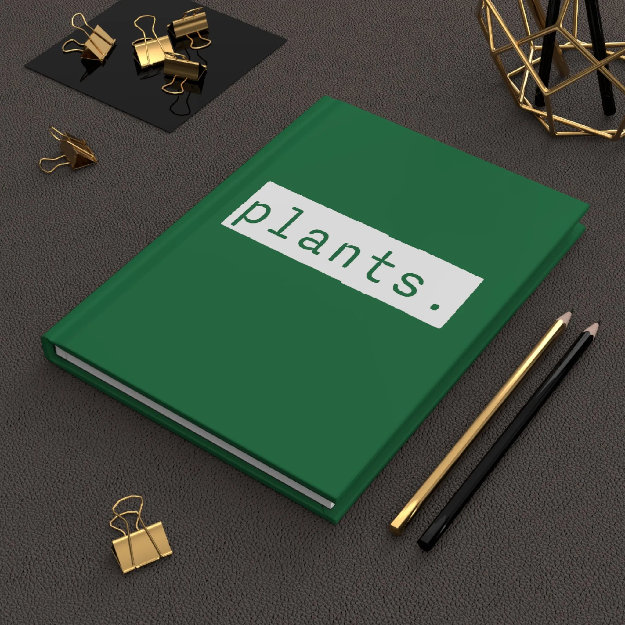 Plants Green Matte Hardcover Journal | Blank Book for Ideas and Planning | Lined Notebook Diary Plant Log