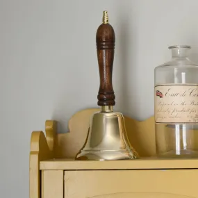 Polished Brass Wooden Handled Bell