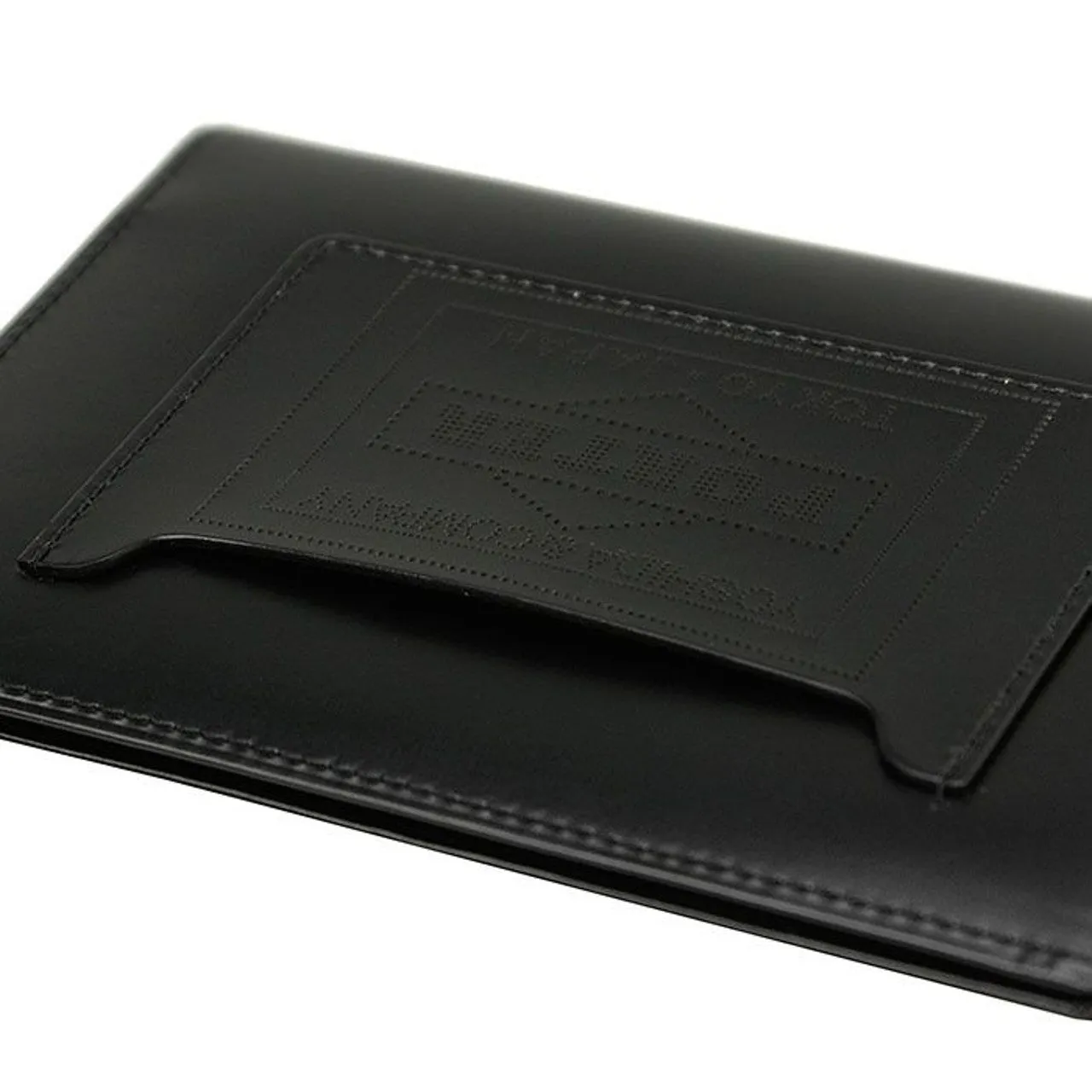 Porter-Yoshida & Co. PS LEATHER WALLET PASSPORT CASE (GLASS LEATHER Ver.) - ORANGE x KHAKI