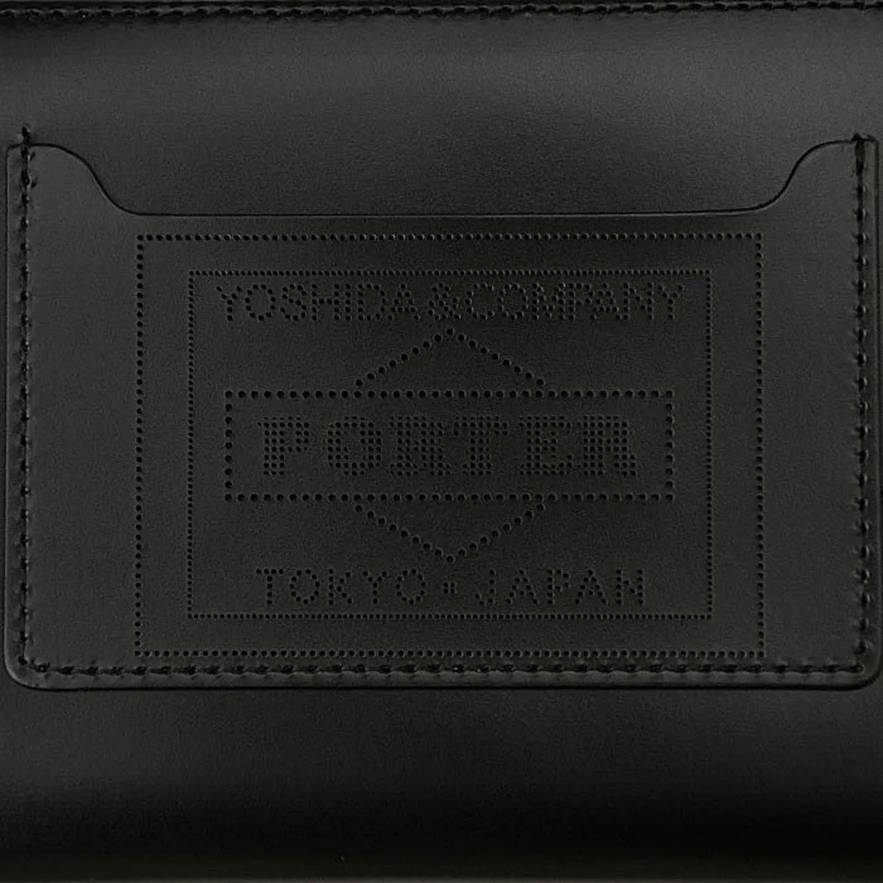 Porter-Yoshida & Co. PS LEATHER WALLET PASSPORT CASE (GLASS LEATHER Ver.) - ORANGE x KHAKI