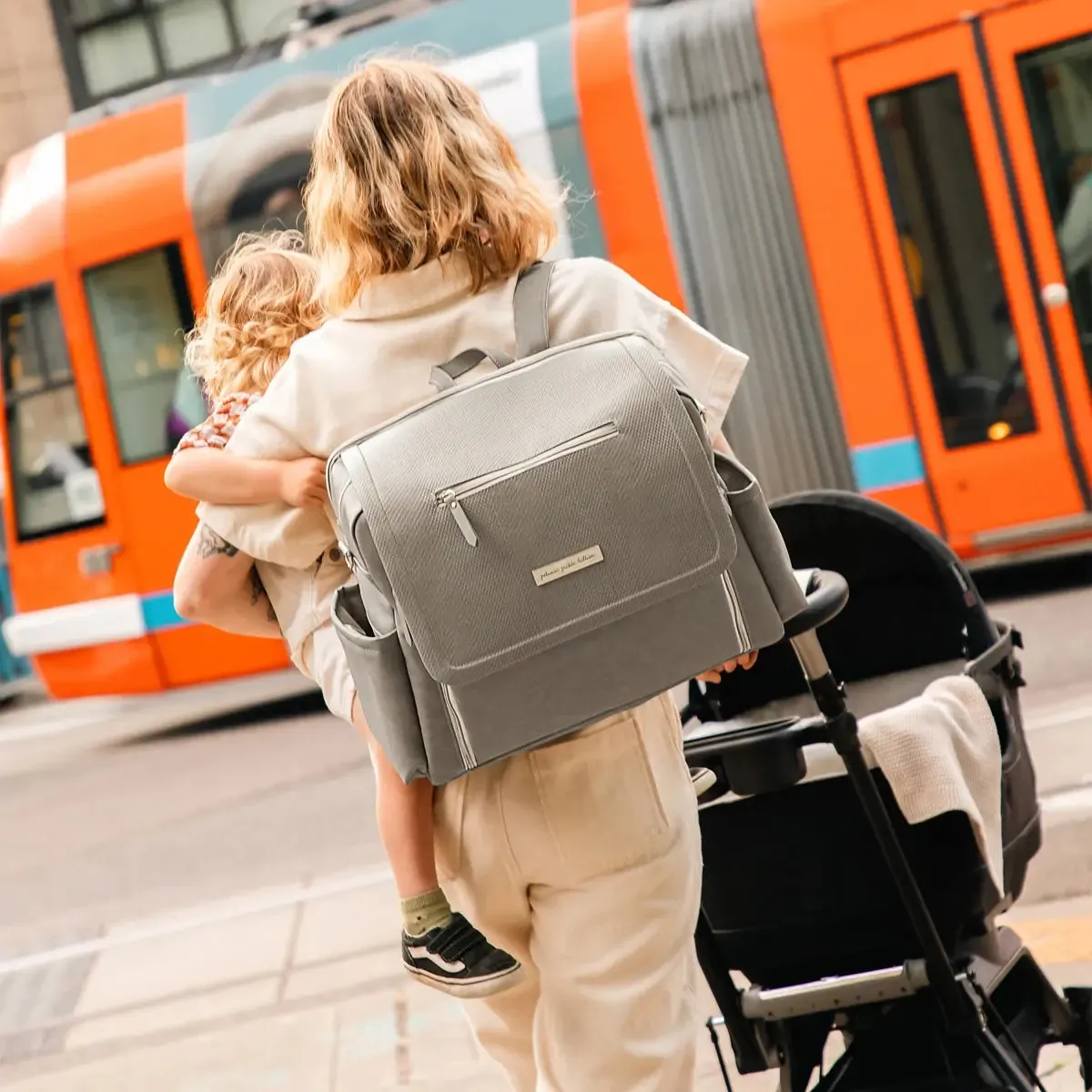 PPB - Boxy Backpack Deluxe - Sand Cable Stitch Leatherette