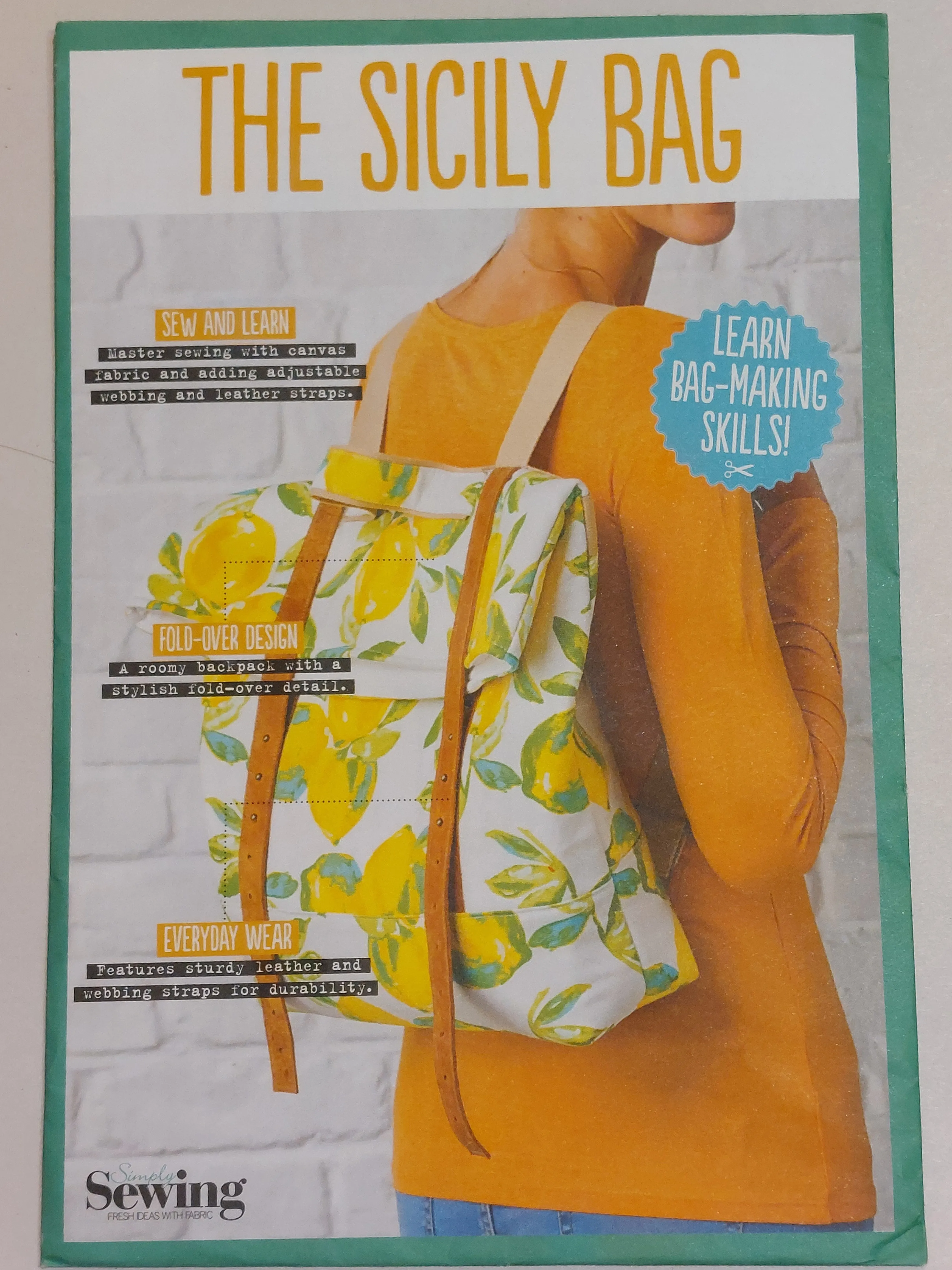 Preloved Uncut Simply Sewing Pattern - Sicily Backpack Bag