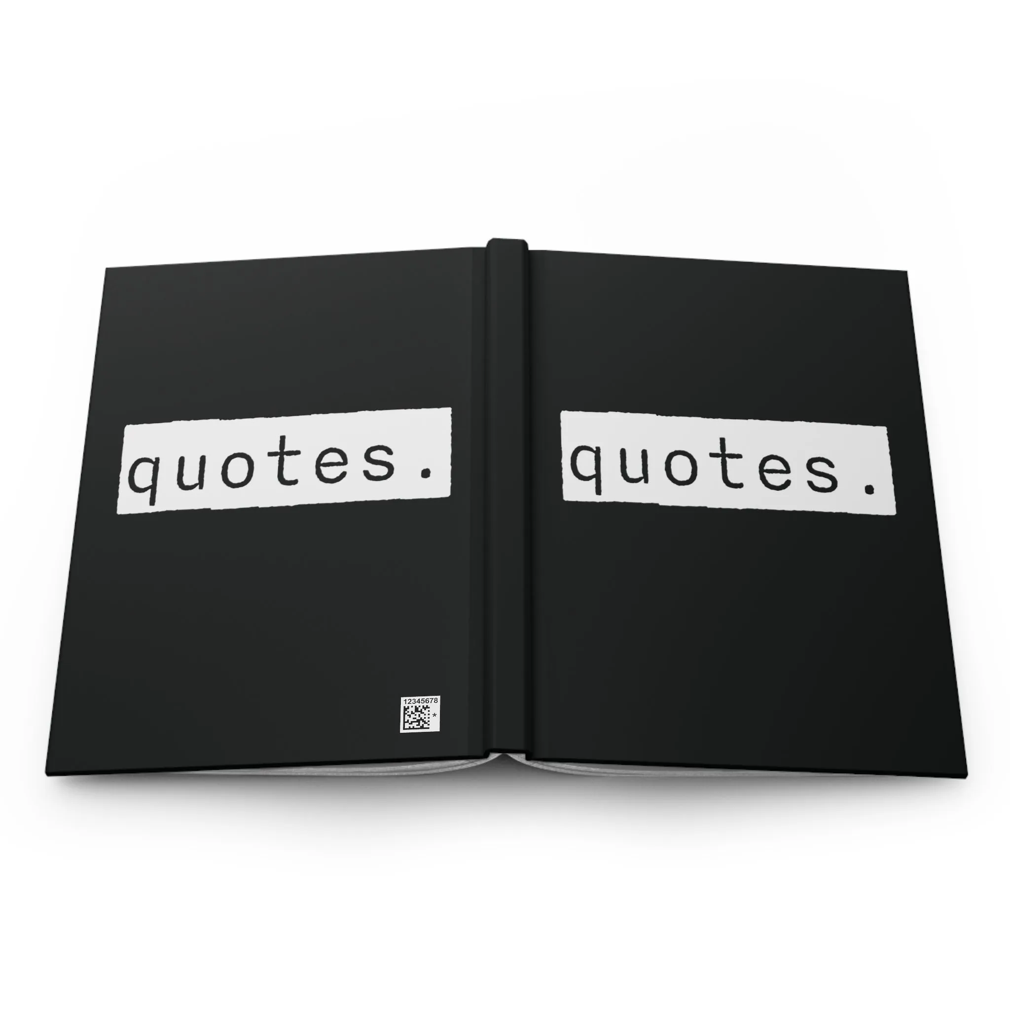 Quotes Black Matte Hardcover Journal | Blank Book for Ideas and Planning | Lined Notebook Diary Log