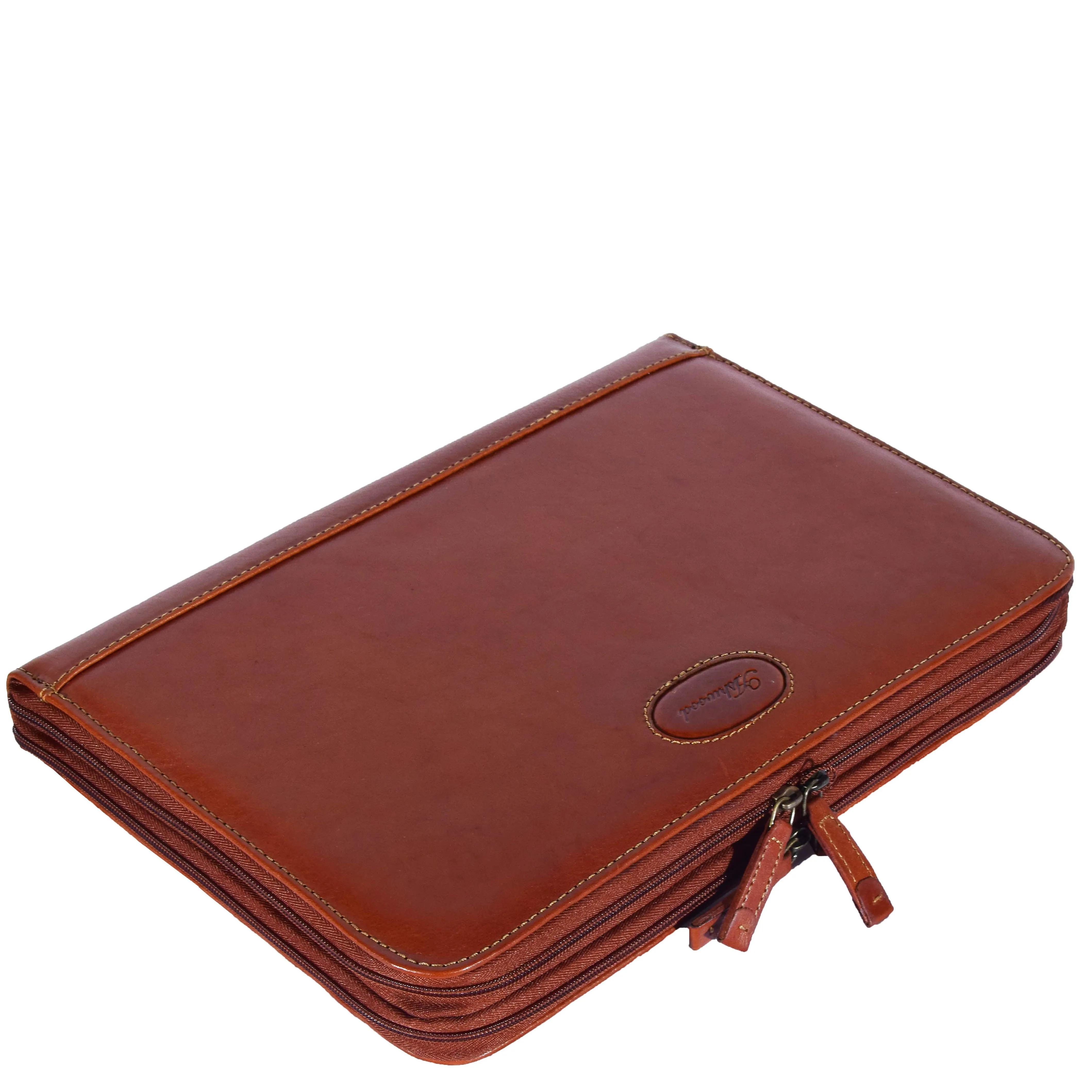 Real Leather Portfolio Case A4 Document Holder Cookbury Chestnut