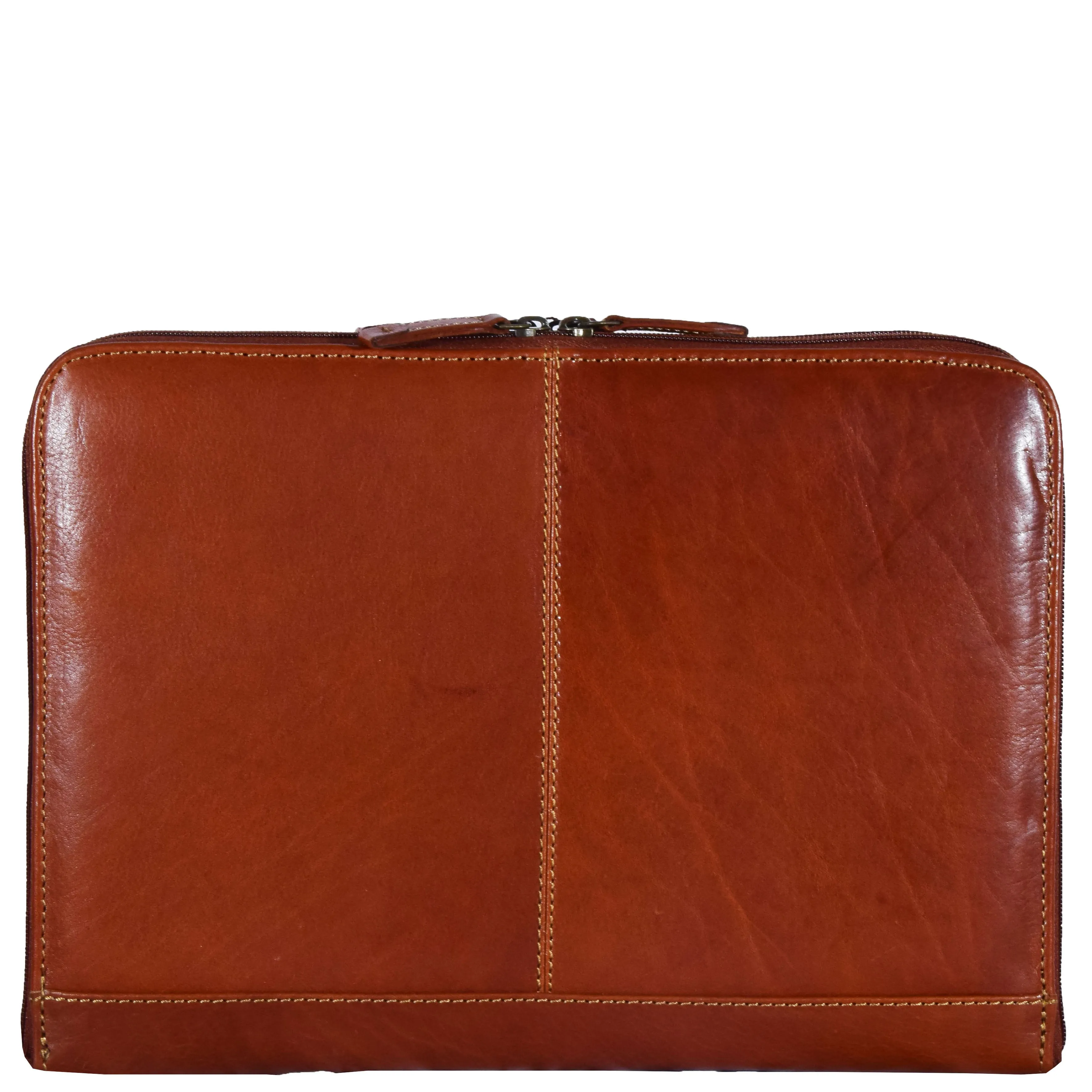 Real Leather Portfolio Case A4 Document Holder Cookbury Chestnut