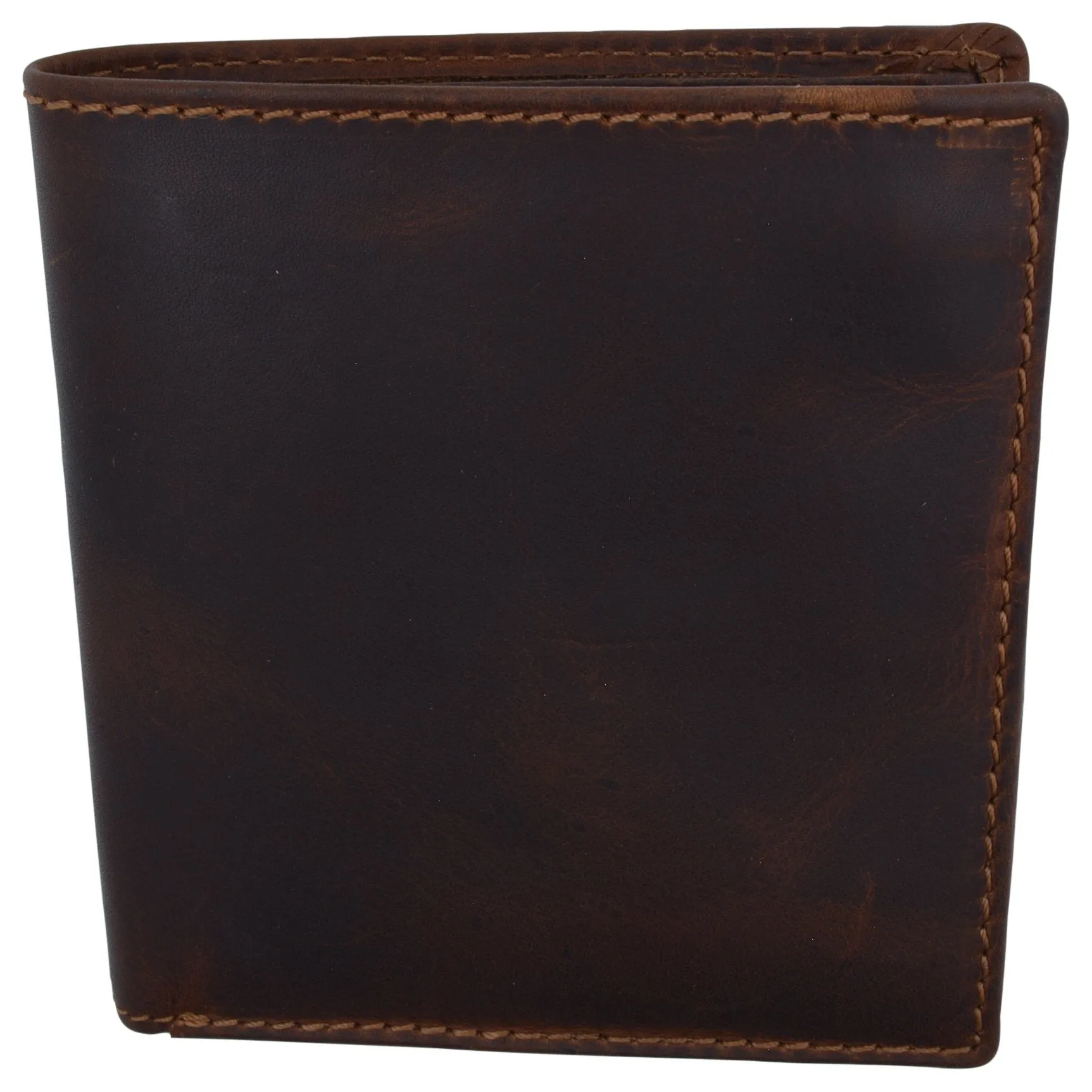 RFID Men's Distress Vintage Leather Men's Slim Hipster Bifold Euro Wallet by Cazoro 612502RHU