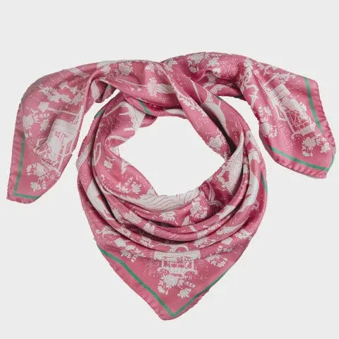 Rory Hutton Pink Drawing Room Silk Scarf