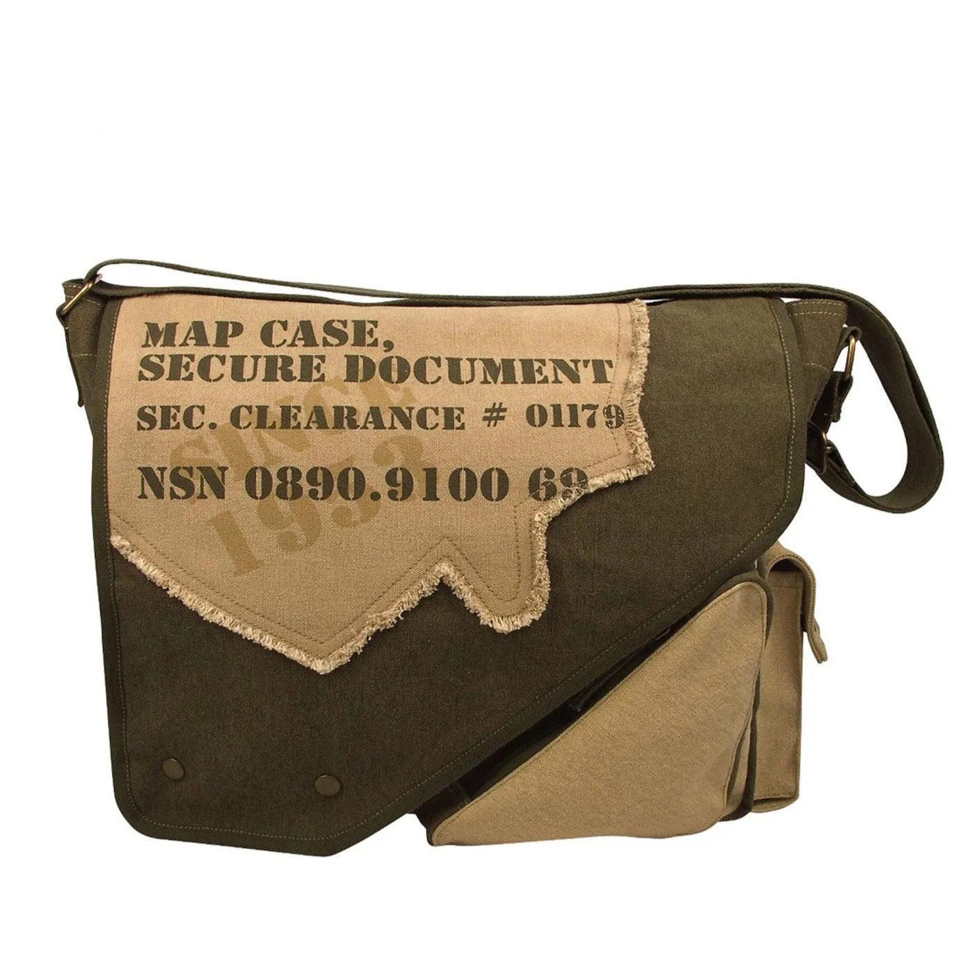 Rothco Vintage Canvas Two Tone Imprinted Map Bag