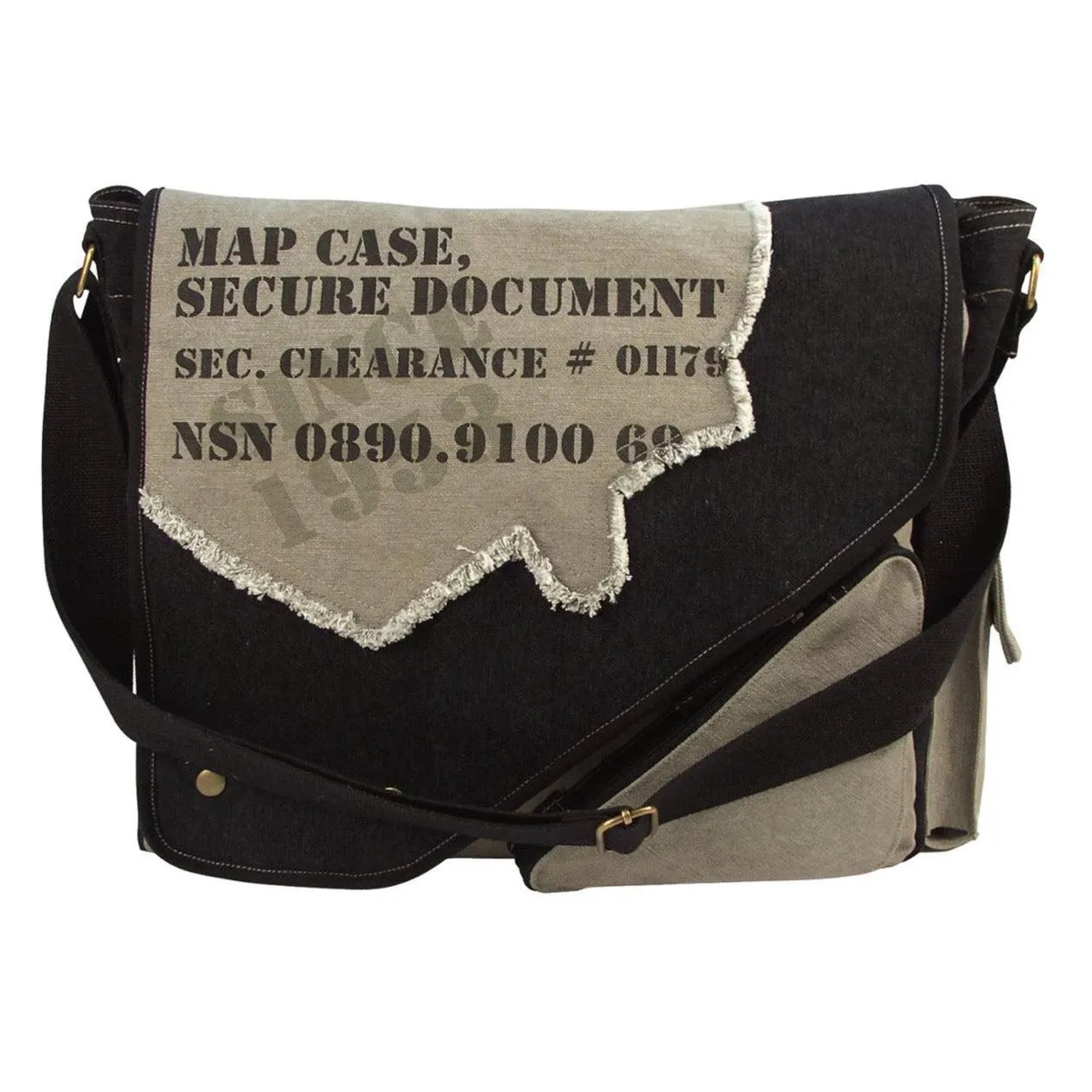 Rothco Vintage Canvas Two Tone Imprinted Map Bag