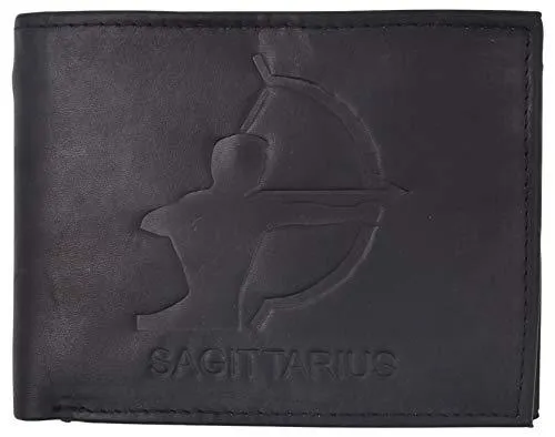 Sagittarius Zodiac Sign Bifold Trifold Genuine Leather Men's Wallets