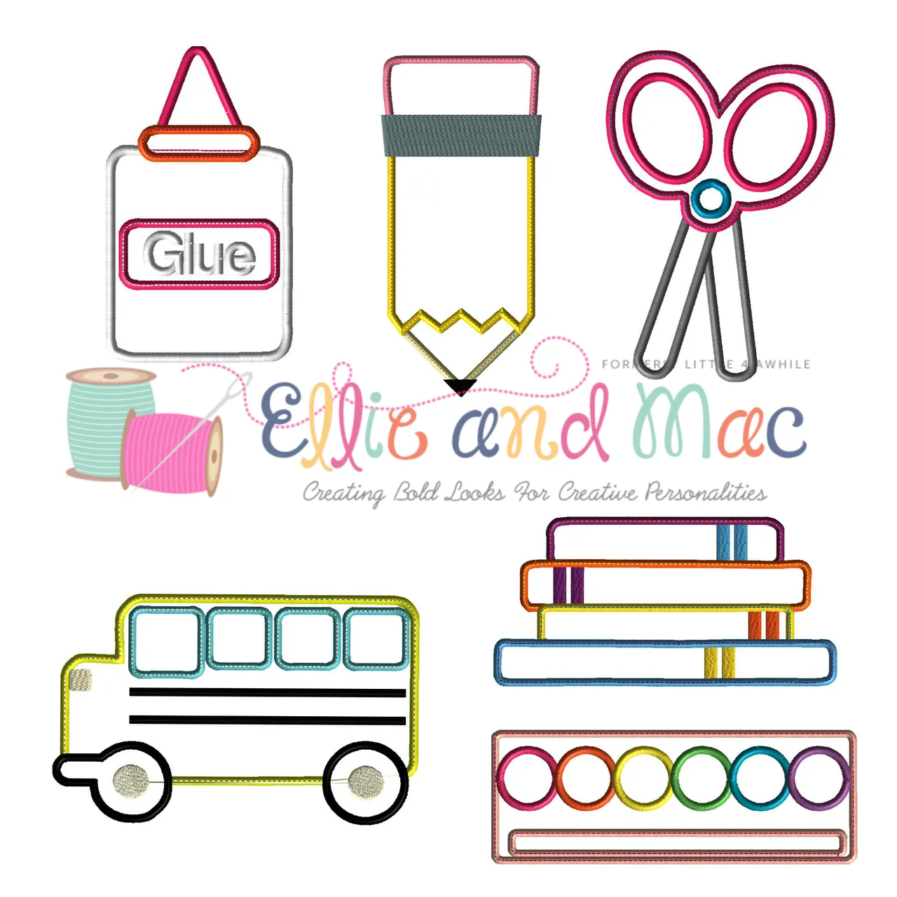 School Applique Design Set