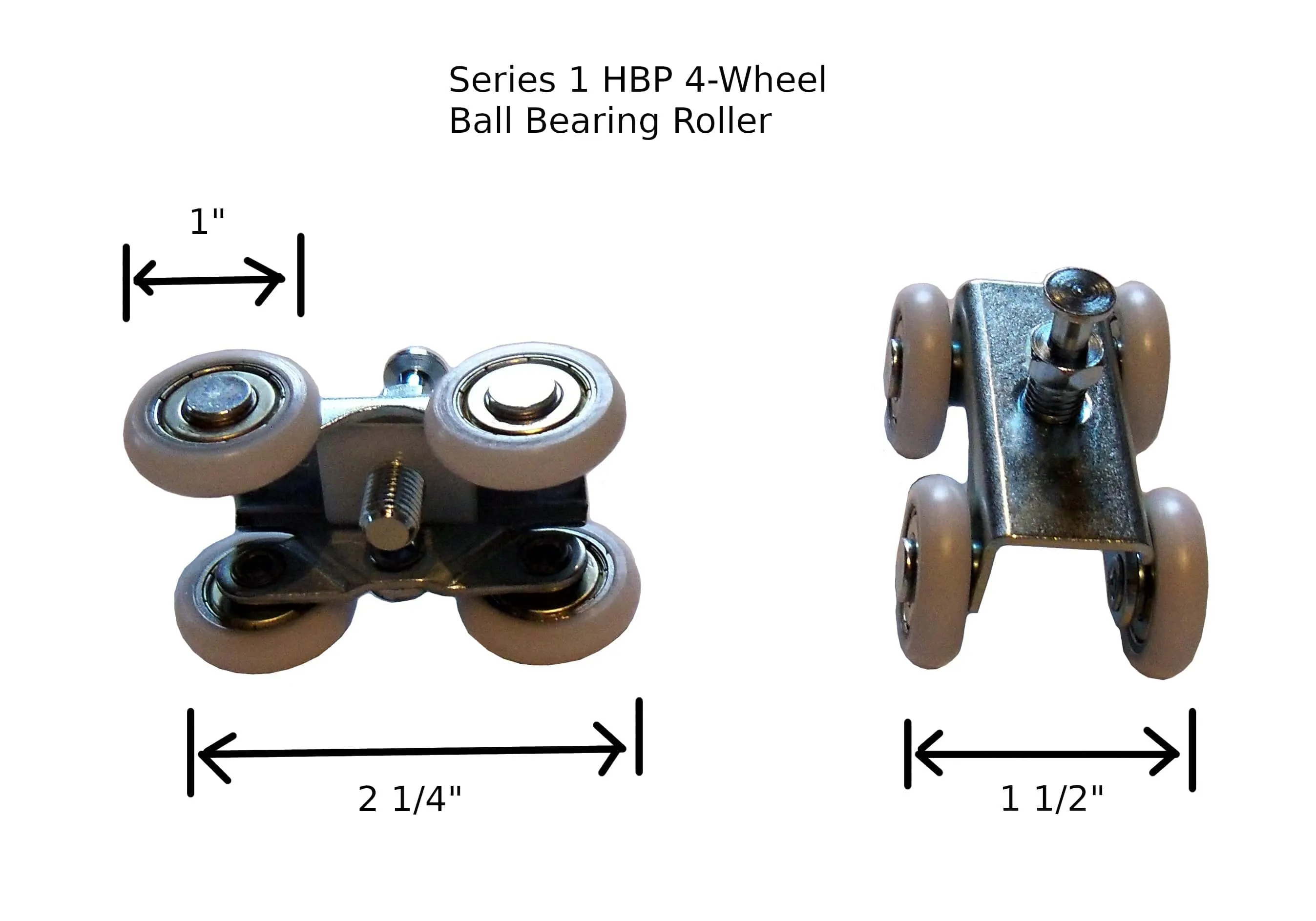 Series 1 - HBP  4- Wheel Ball Bearing Hangers- For Pocket Door Track and Hardware - HARDWARE BAG ONLY