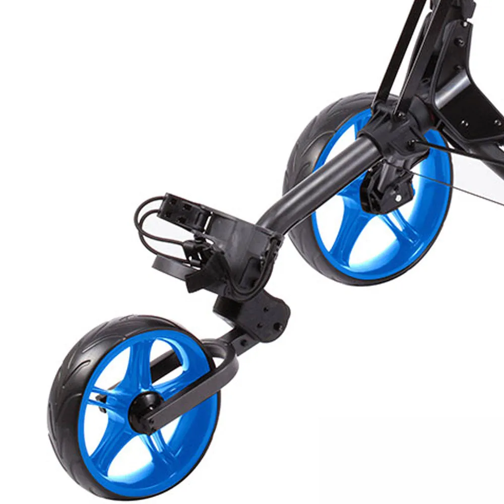 SkyMax Cube 3 3-Wheel Push Trolley - Charcoal/Blue