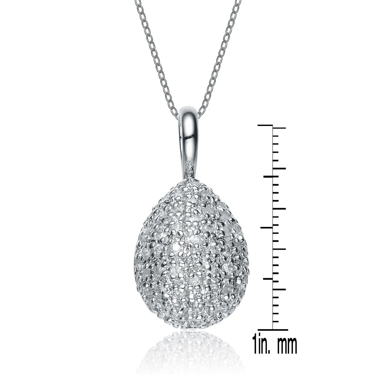 Sterling Silver Delicately Designed Teardrop Pendant