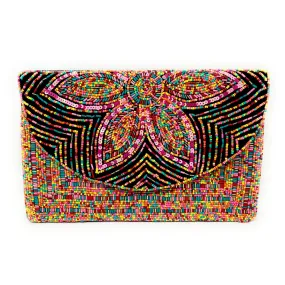 Sunrise Beaded Clutch Purse