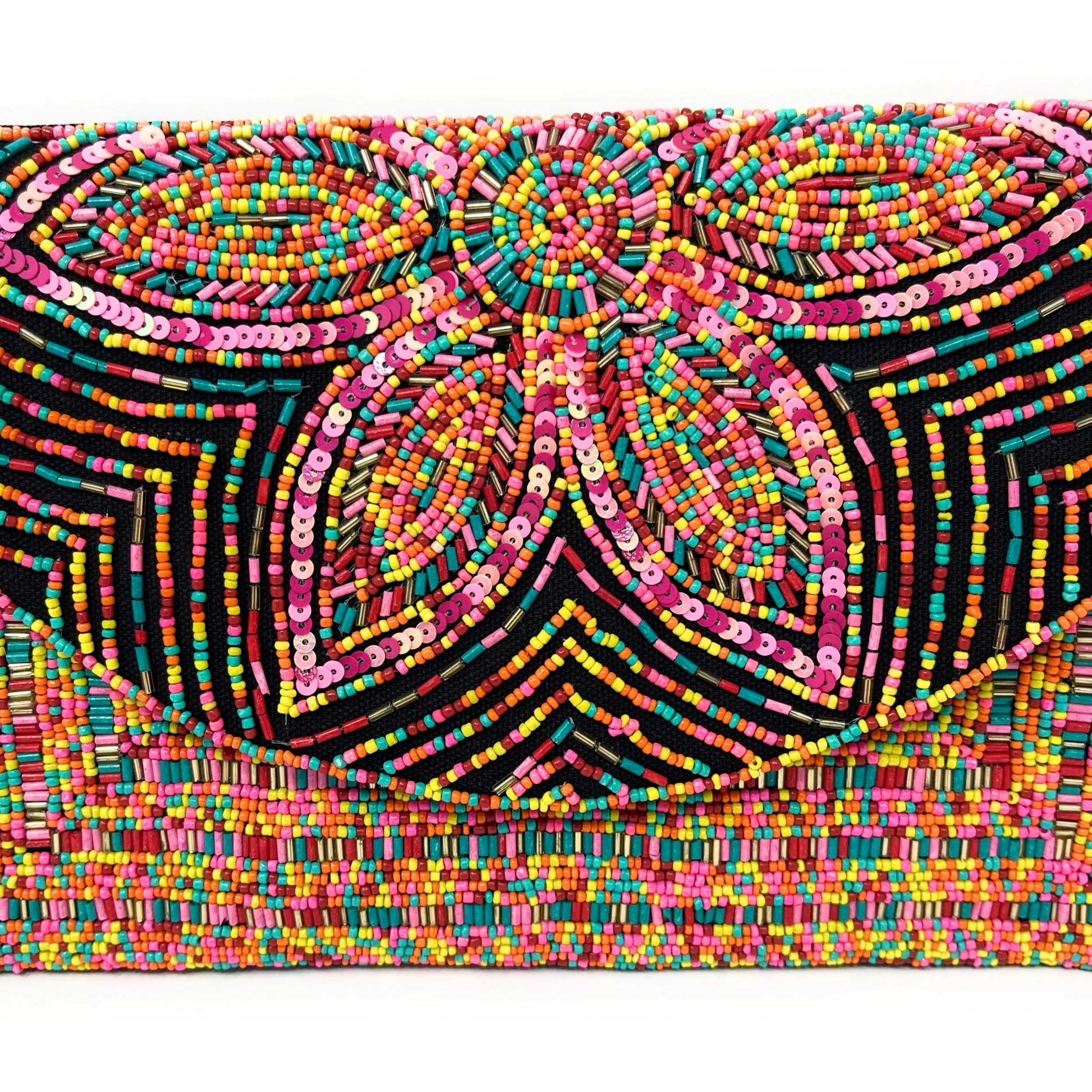 Sunrise Beaded Clutch Purse