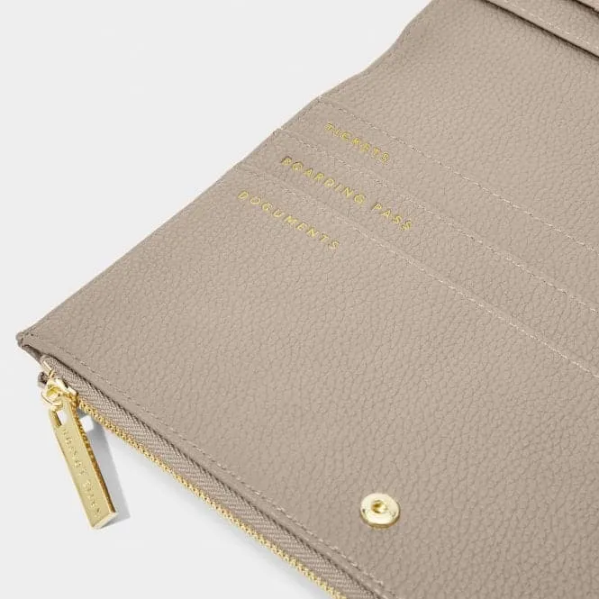 Taupe Travel Document Holder KLB3032