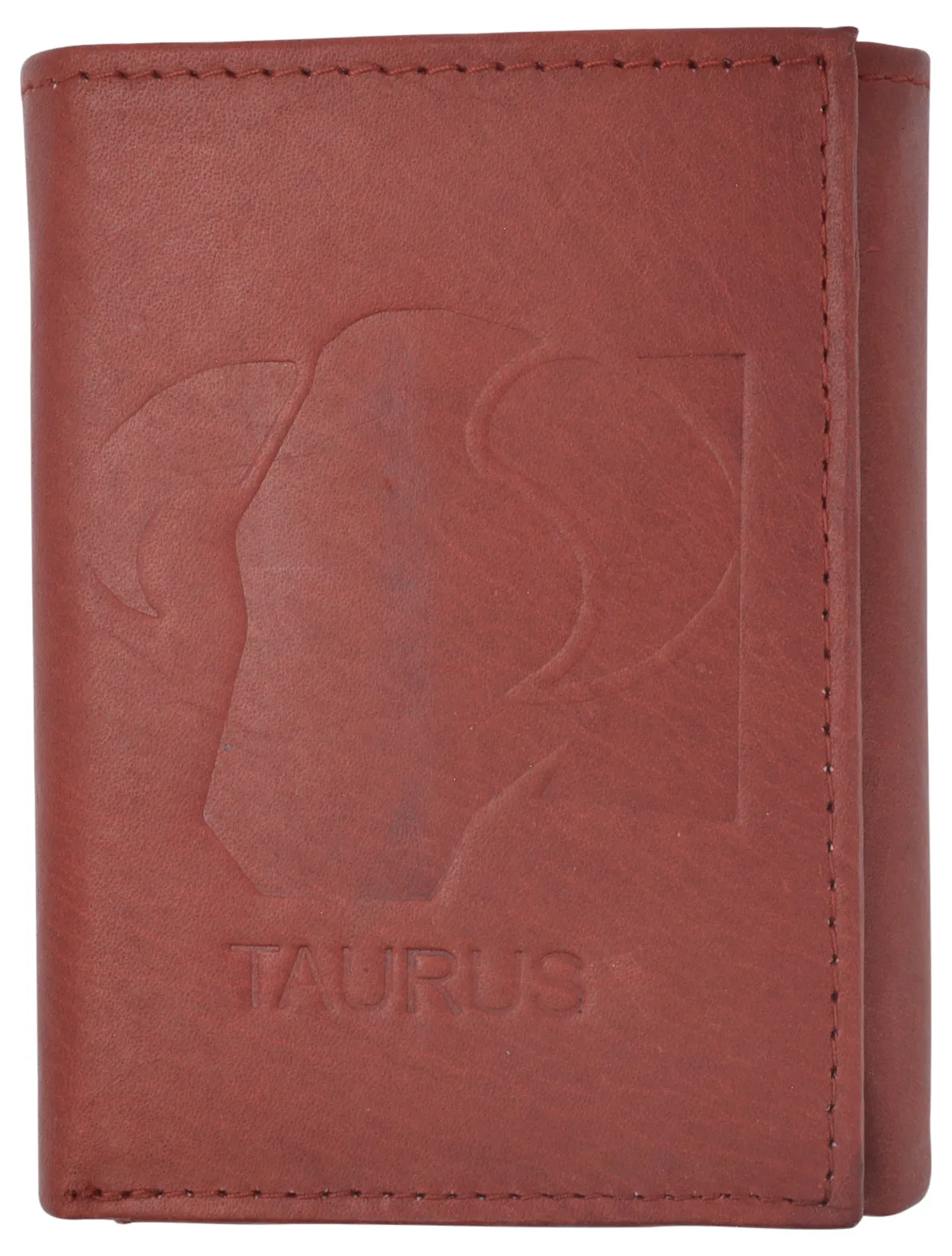 Taurus Zodiac Sign Bifold Trifold Genuine Leather Men's Wallets