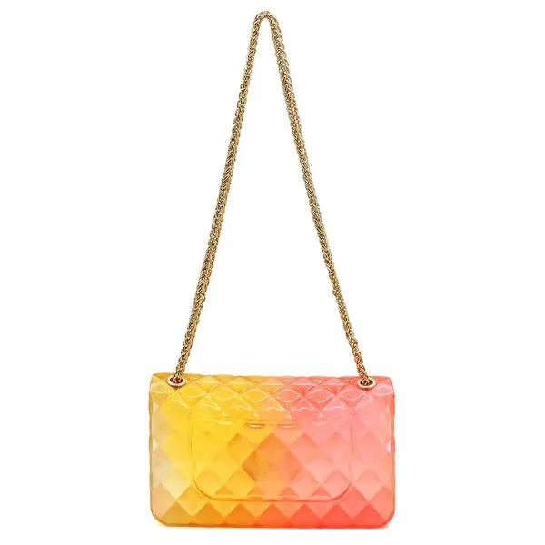 TEEK - Quilt Embossed Color Jelly Shoulder Bag