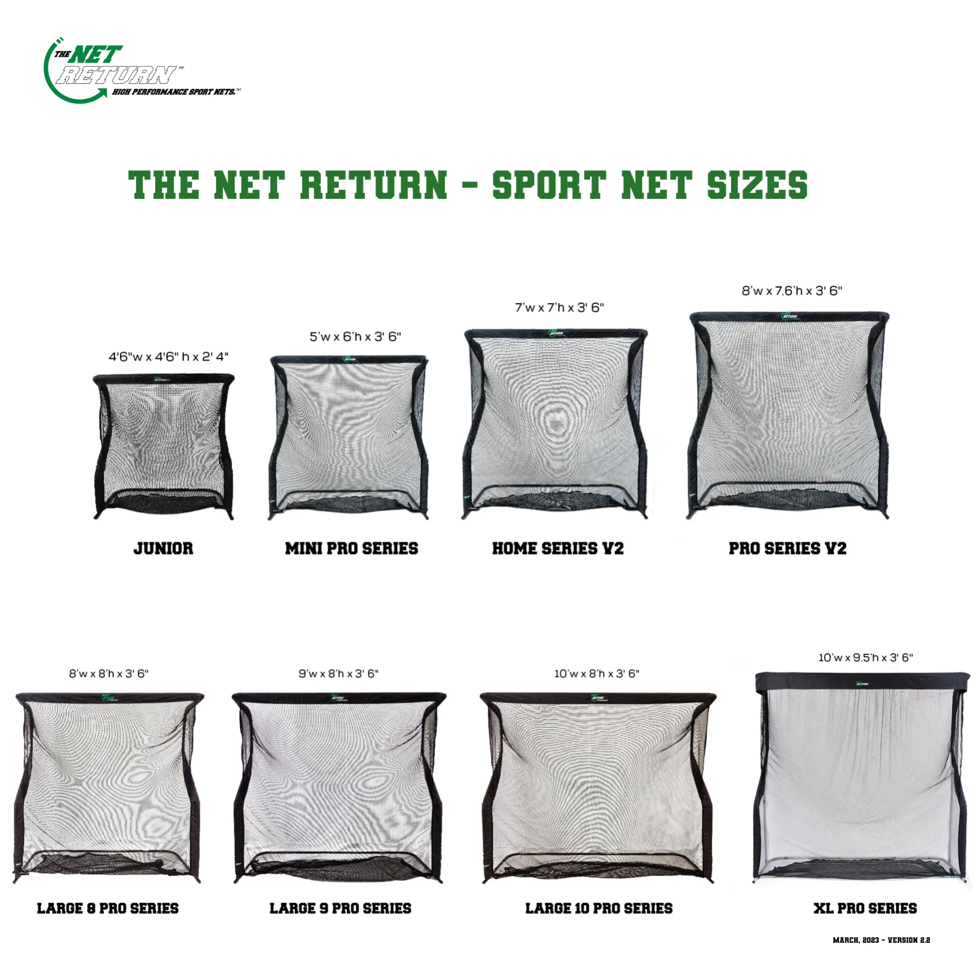 The Net Return Large 9 Pro Series - 9' x 8'