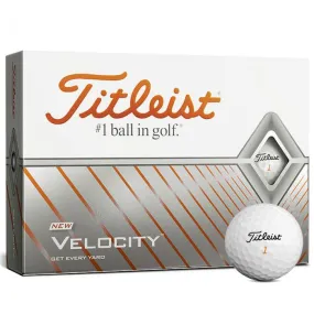 Titleist Velocity Matte White Golf Balls - 12 Pack