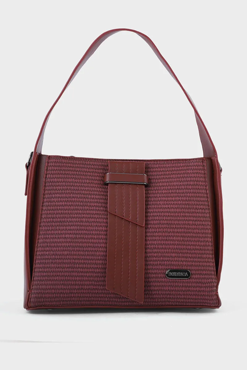 Top Handle Hand Bags BH0033-Maroon