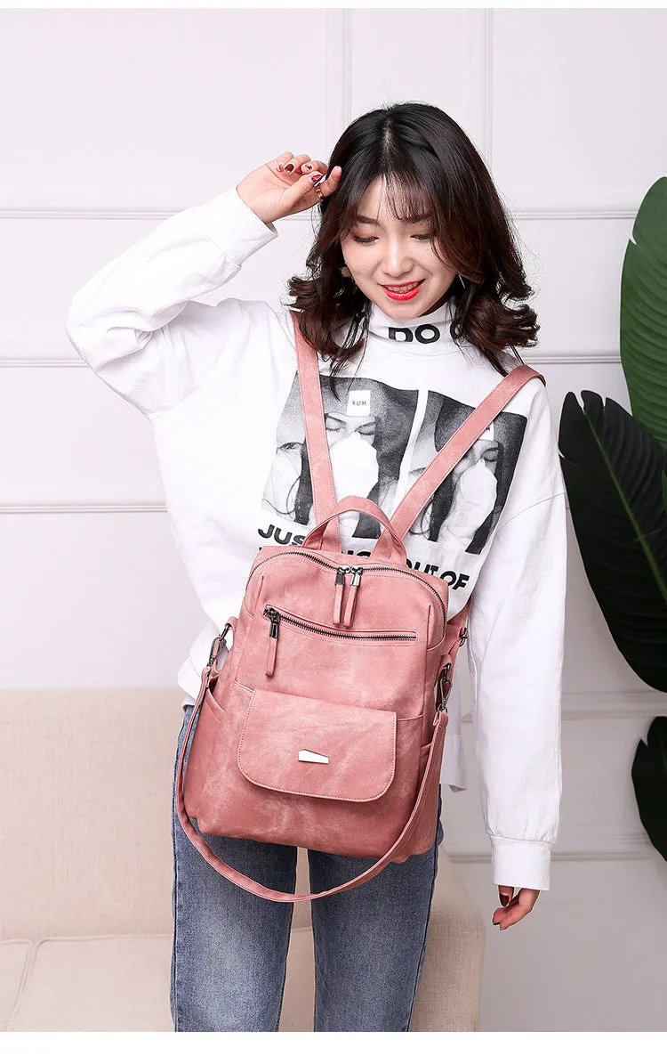 Trendy Personalized Leather Backpack