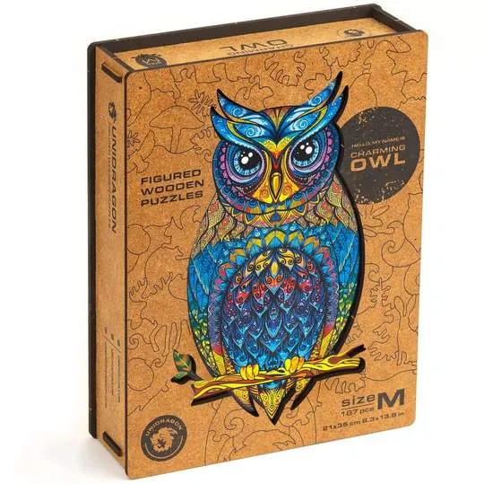 Unidragon Wooden Puzzle: Charming Owl