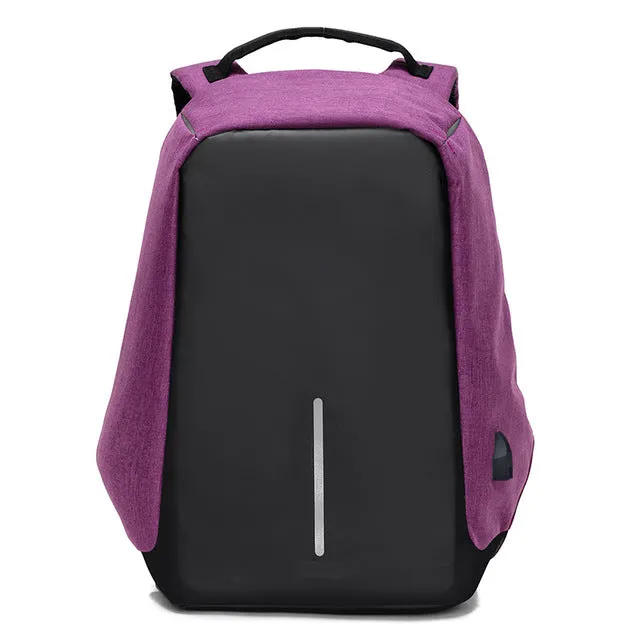 Unisex Backpack Laptop Bag Anti-theft USB Port