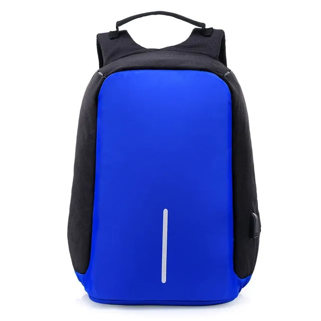 Unisex Backpack Laptop Bag Anti-theft USB Port