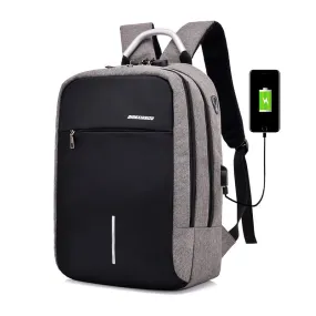 Unisex Backpack Laptop Bag Anti-theft USB Port