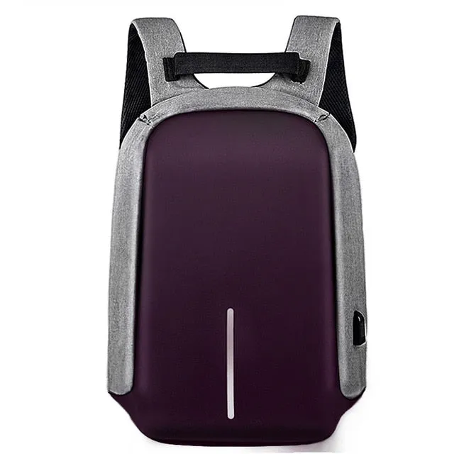 Unisex Backpack Laptop Bag Anti-theft USB Port