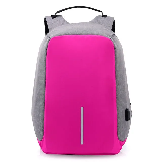 Unisex Backpack Laptop Bag Anti-theft USB Port