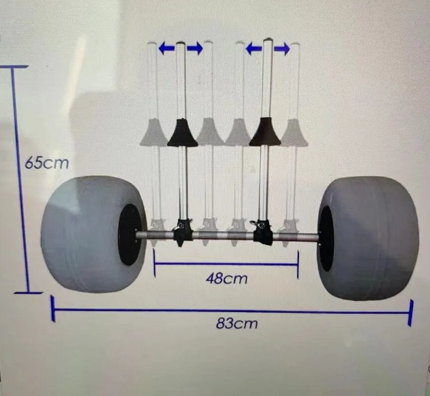 Vicking Kayak cart trolley with beach Balloon Wheels