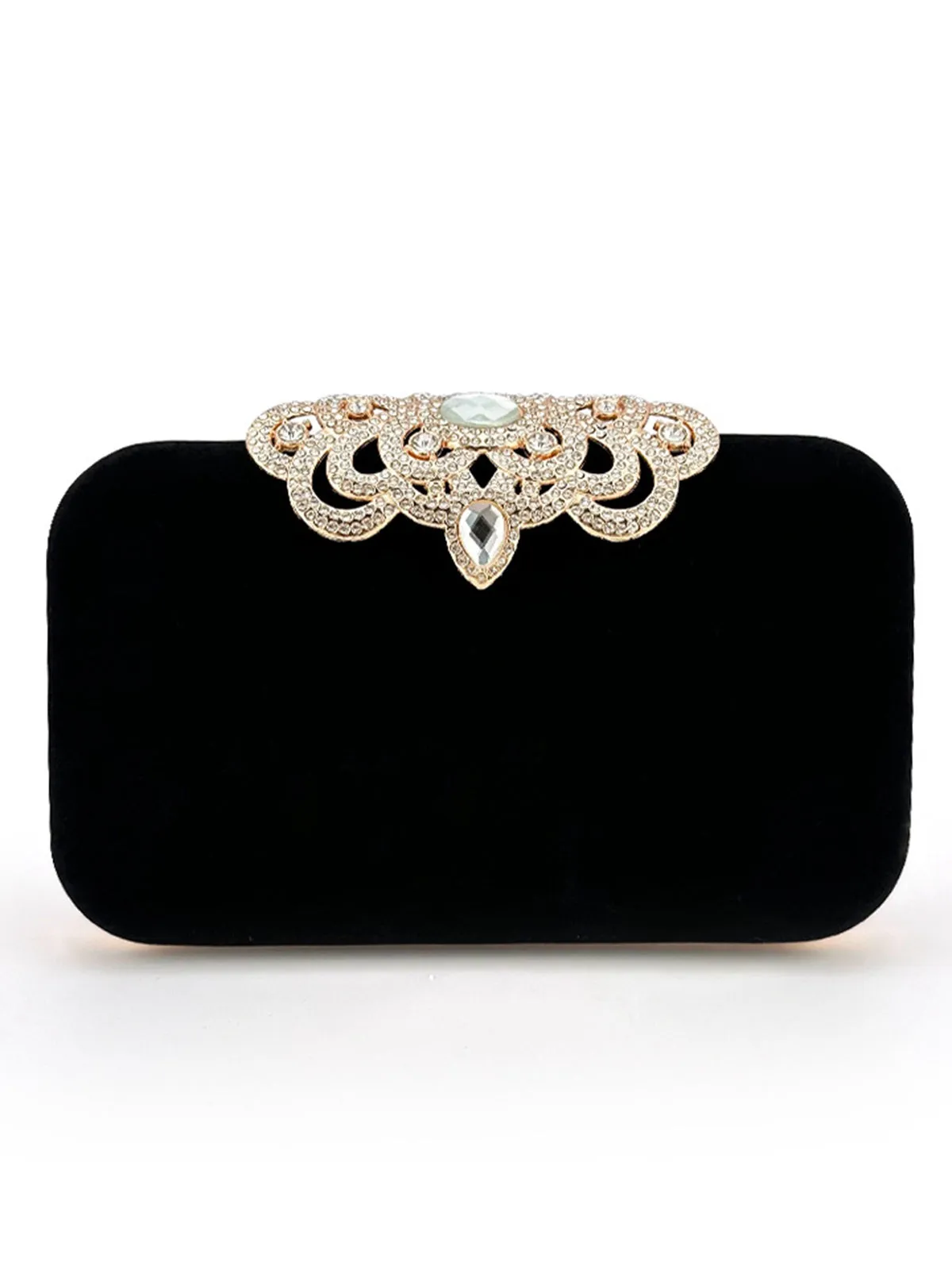 Vintage Rhinestoned Velvet Evening Hand Bag