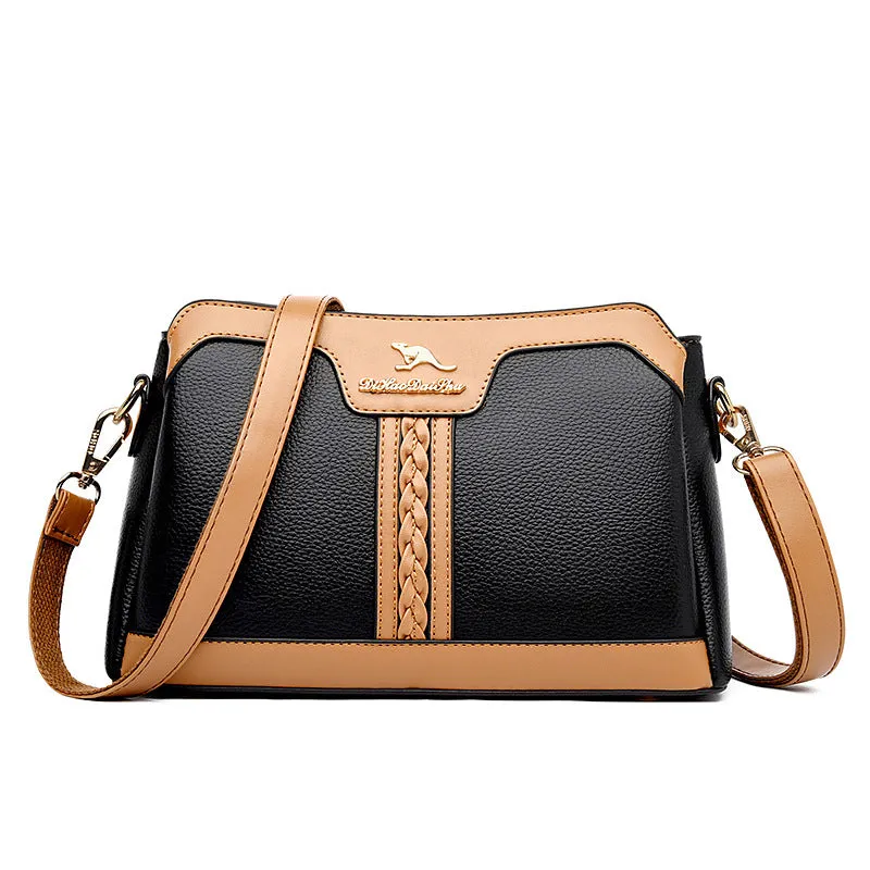 Women's Bag New Fashion Middle-aged Women's Shoulder Bag Large Capacity Genuine Leather Mother-in-law Crossbody Small Bag