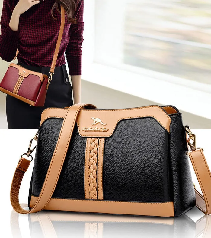 Women's Bag New Fashion Middle-aged Women's Shoulder Bag Large Capacity Genuine Leather Mother-in-law Crossbody Small Bag