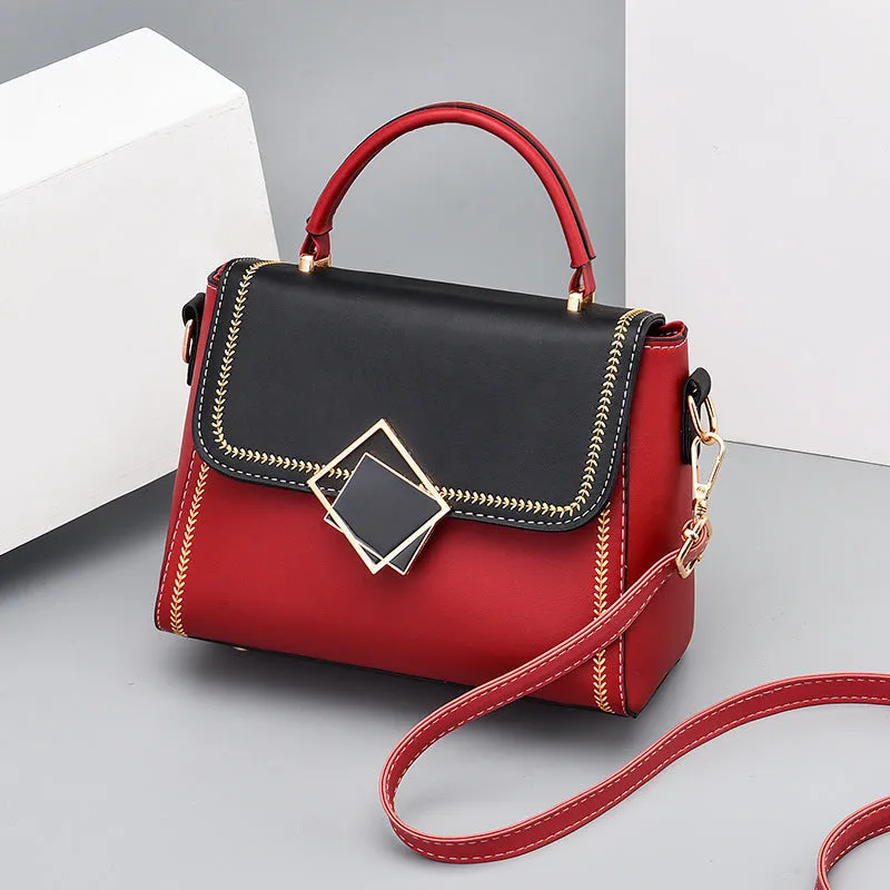 Women's small square bag new fashion fashion color matching small bag commuting date crossbody bag