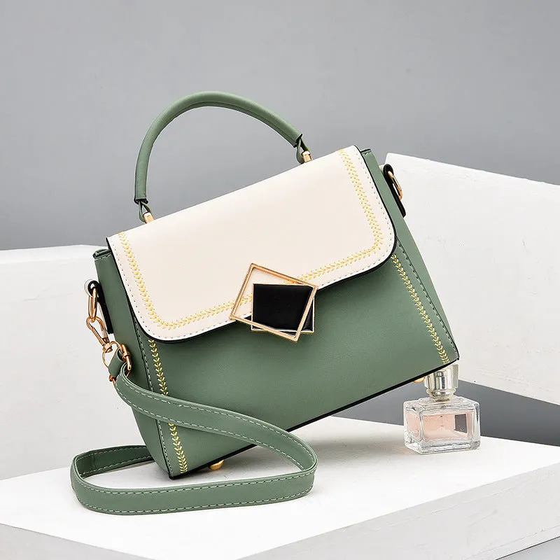 Women's small square bag new fashion fashion color matching small bag commuting date crossbody bag