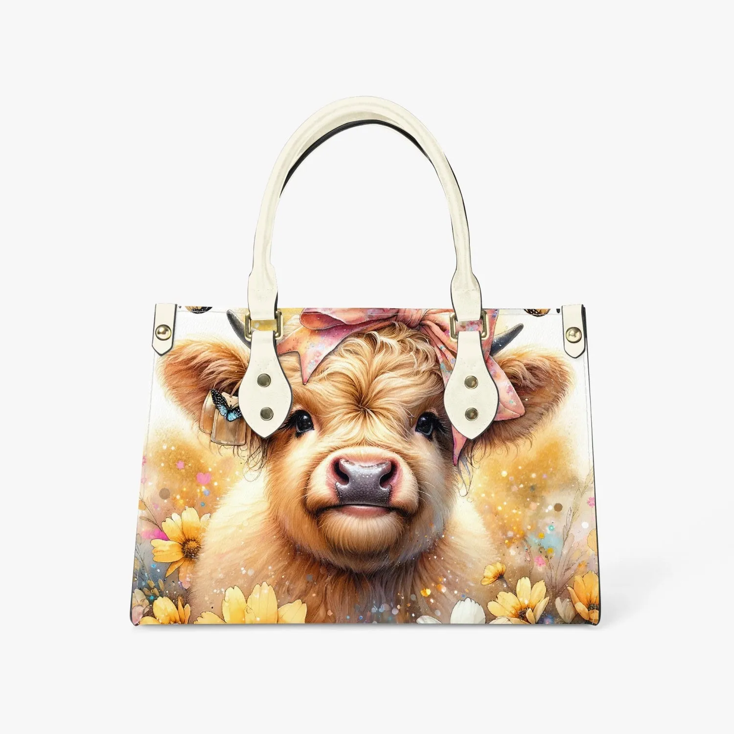 Women's Tote Bag - Long Strap Highland Cow