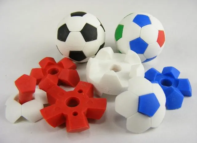 X 381901 BLACK & WHITE SOCCER BALL ERASER-DISCONTINUED