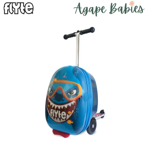 Zinc Flyte Scooter Suitcase Children's Luggage - Stormy The Shark